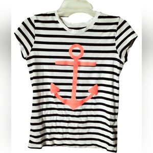 Wonder‎ Nation, Navy Blue, Anchor Girls T-Shirt, 10/12